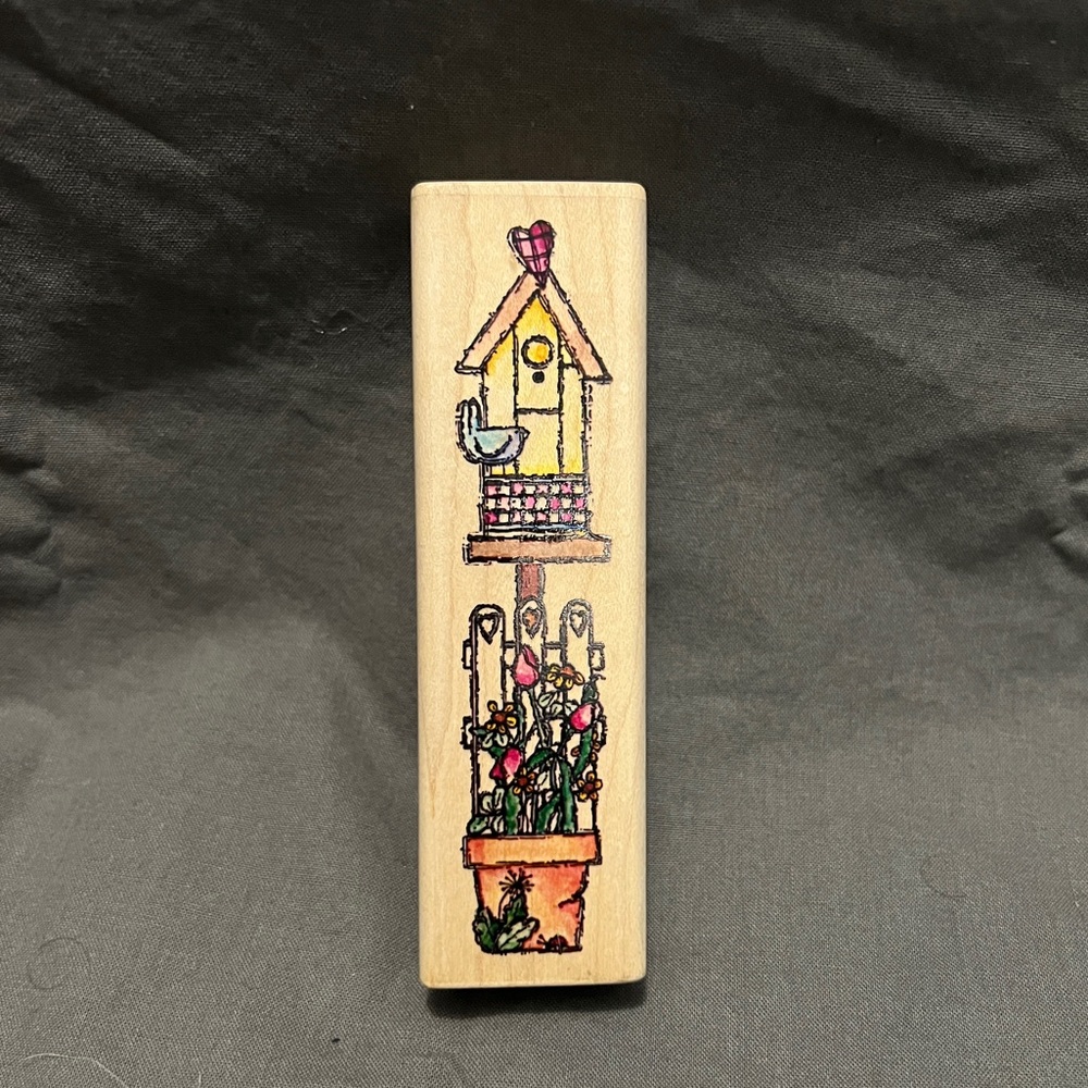 Stampassions “Cheep Rent” Mounted Rubber Stamp